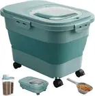 ANVS 20Lbs Dog Food Storage Container Collapsible 2.5L Small Pet Food Storage