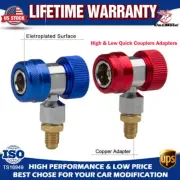 2PCS Quick Coupler Manifold Gauge Adapters And Hose Fittings For Car A/C System (for: BMW)