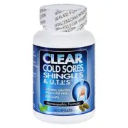 Clear Cold Sores, Shingles and UTI's 60 Caps By Clear Products
