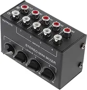 ERINGOGO Stereo Mini Mixer Channel Audio Mixer Durable Design for Instruments Recording Devices and Multi Channel Mixing