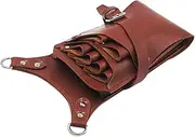 Baluue 6 Slot Hairdresser Scissors Waist Bag Professional Barber Tool Bag Pu Leather Hairdressing Pouch