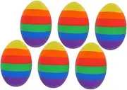 DOITOOL 6pcs Cute Egg Shaped Pencil Erasers for Fun Mini Novelty Erasers for School and Office Supplies Clean Erasing Detailed Craftsmanship for Easter Celebrations