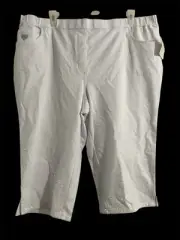 Womens Plus Size 3X Dream Jeannes By Quacker Factory White Capris NWT Sequins