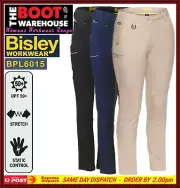 Bisley Ladies BPL6015 MidRise Stretch Cotton Drill Cargo Pants Womens Work Wear