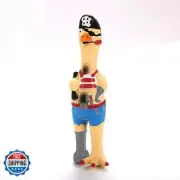 jooee Screaming Rubber Chicken Dog Squeaky Toy, 8.5 Inch Tall, Latex Chew Mol
