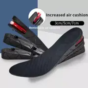 Unisex Shoe Insole Air Cushion Heel insert Increase Taller Height Lift 2.75 inch