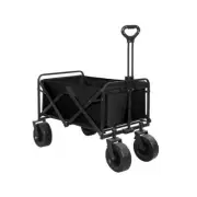 Garden Camping Trolley Outdoor Garden Wagon Cart Folding Widen Large Picnic Blac