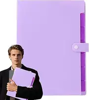 A4 Expanding File Folder - 7 Pockets Accordion Document Organizer with Color Labels, Portable Paper Storage | Durable Material, Elastic Closure, Ideal for School, Office, Home Use,