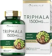 Triphala Capsules | 1500mg Supplement | 300 Capsules | Non-GMO and Gluten Free | by Carlyle