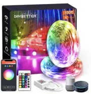 100ft Led Strip Lights 2 Rolls of 50ft RGB Music Sync Color Changing Bluetooth