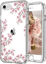 ICEDIO for iPhone SE 2022, SE 2020 Case,iPhone 8/7 Case with Screen Protector,Clear TPU Cover with Fashion Designs for Girls Women,Protective Phone Cover Nice Florals