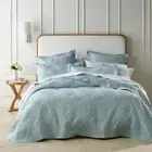 Bianca Aspen Embroidered Bedspread Coverlet Comforter Set Sky Blue King