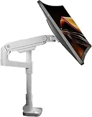 Monitor Arm Single Monitor Mount, Heavy Duty Single Monitor Desk Mount Fits 17-49inch Screen, Holds 44.0lb, Gas Spring Adjustable Monitor Arm, VESA Mount 75/100mm Monitor Mount(White)