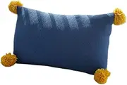iplusmile Collision Color Ball Pillow Sofa Bolster Backing Block for Home Office Car Comfortable Touch Design Blue Color Without Pillow Core