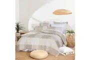 Quilt Cover Sets with Extra Standard Pillow cases - Beige Check