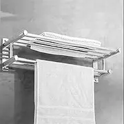 Towel Rack Multifunctional Shelf Double Towel Rack Bathroom Towel Rack Stainless Steel Towel Rack Wall Mounted Towel Rack for Bathroom Kitchen/W60Cm LWX