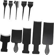Hair Coloring Tool 10pcs Plastic Highlighting Board Brush Set for Salon/home Use