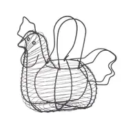 Davis & Waddell Black Chicken Egg Basket