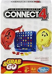 Connect 4 Grab and Go Game,Red,Yellow