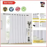 Elegant Vertical Blinds - Wide Thermal Drapes for Patio Doors - Greyish White