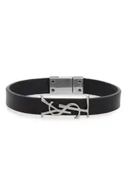 Saint Laurent Opyum YSL Leather Bracelet