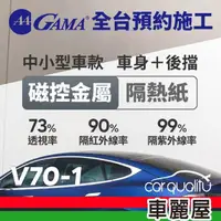 在飛比找momo購物網優惠-【GAMA 翠光】防窺抗UV隔熱紙 磁控金屬系列 車身左右四