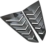Compatible For Ford Mustang 2024 To 2025 Rear Louver Window Side Shutter Cover Vent Scoop Accessories Exterior Quarter Window Body Kits(Carbon)