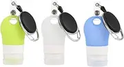 Beaupretty 3pcs Portable Silicone Travel Bottles Empty Hand Dispenser Containers for Shampoo Lotion Soap Leakproof Travel Accessories for Beauty Hygiene Essentials