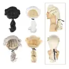 Colonial Wig Long Curly Stage Performance with Ponytail Halloween Theme Party