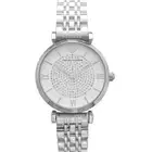 Emporio Armani Women's Two-Hand Silver Watch with Pavé Stones AR1925