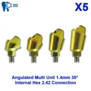 5x DSI Dental Angulated Multi Unit 1.4mm 30° Int Hex 2.42 Connection