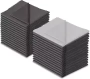30-Pack Ultra-Soft Microfiber Cleaning Cloths (29 Grey, 1 White) Lint-Free, Stre