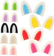 FOYTOKI Easter Bunny Resin Charms 9 Pairs DIY Animal Ear Hair Clips Bunny Ears for Crafting Phone Case Decor Jewelry Accessory