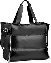 KIKIGOAL Women's Sport Bag, 25.4 Inch Waterproof Travel Bag, 30L Large Capacity Women's Tote Bag, Gym Bag with Wet and Dry Separation, Black