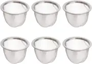 6Pcs Stainless Steel Teapot Strainer Insert Mesh Tea Filter Infuser Loose Leaves