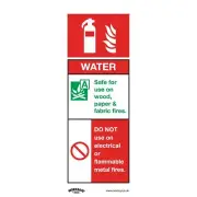 Sealey Safe Conditions Safety Sign - Water Fire Extinguisher - Rigid Plastic SS2