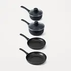 4 Piece Cookware Set Frypan Saucepan Pot Non-stick Fry Pan Cooking Kitchen Tool