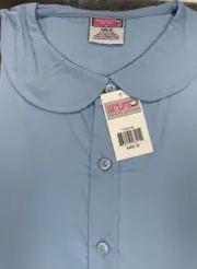 Girls Blue Blouse Peter Pan Collar T25951 Genuine Uniform Short Sleeve Size 4-20