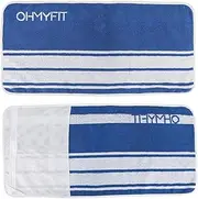 Smart Fitness Towel with Zippered Pocket - Gym Towel for Men & Women - Multifunctional Exercise Towel - Quick Dry Sweat Towel for Workout, Yoga, Tennis, Sports & More (Blue, Pack of 1)