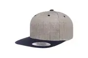 Flexfit Unisex Two Tone Classic Snapback Cap (Heather Grey/Navy) (One Size)