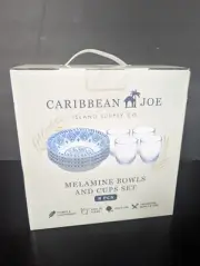 Caribbean Joe Melamine Bowls And Cups Set