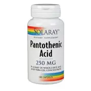 Pantothenic Acid 250 mg 100 Caps By Solaray