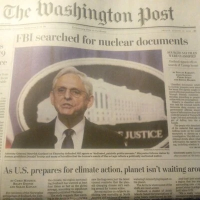 The Washington Post Friday August 12 2022 FBI searched for nuclear documents