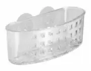 Interdesign CLASSIC SUCTION BATH CADDY 12.7x16.8x6.9cm Drainage Holes, Acrylic