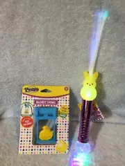 Easter Peeps Basket Swing (attach to easter basket handle) & Fiber Optic Wand