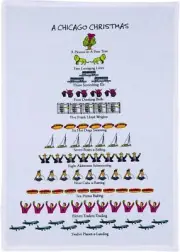 Mistletoe & Co. A Chicago Christmas Kitchen Towel, 18" x 26"