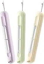 MUELODSIC 3Pcs Needle Threader Seam Ripper Multi Functional Hand Sewing Tool for Beginners Professionals Portable Easy to Use Crafting Supplies for Cross Stitch