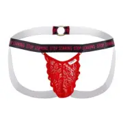 Underwear: CandyMan 99619 Stop Staring Lace Jockstrap