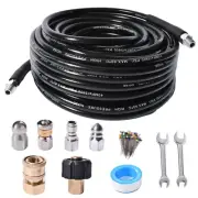 Sewer Jetter Kit for Pressure Washer 5800 PSI Drain Cleaner Hose 1/4 Female N...