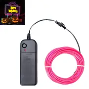 Wire Neon Glowing Light Strip for Halloween Christmas Party Cosplay-Pink